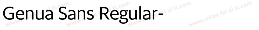 Genua Sans Regular字体转换